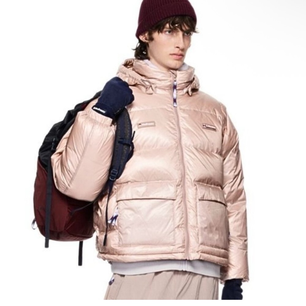 Madhappy x Colombia Rose Gold Down Puffer Convertible Jacket Unisex XL